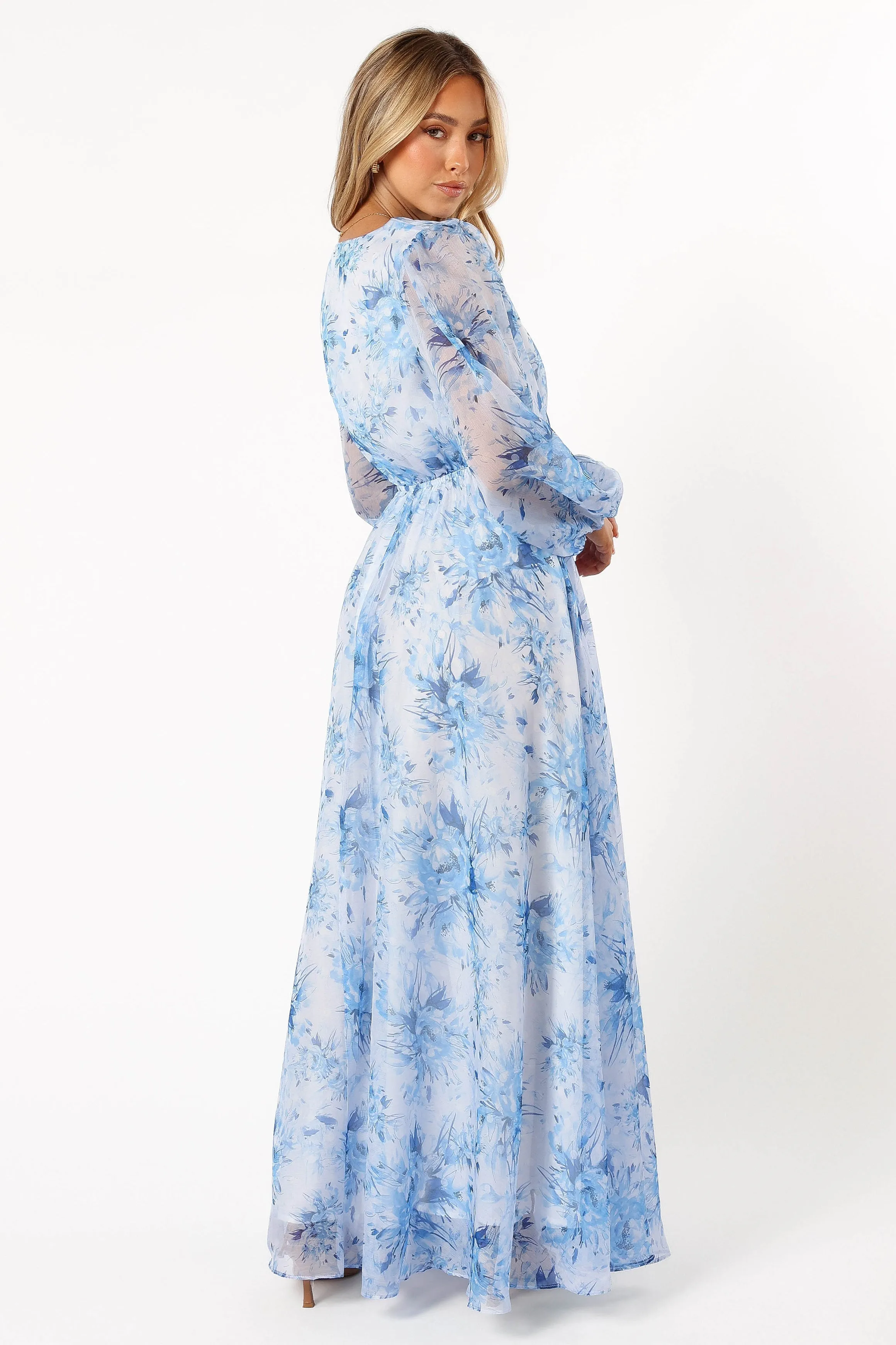 Anisa Maxi Dress - Blue Floral