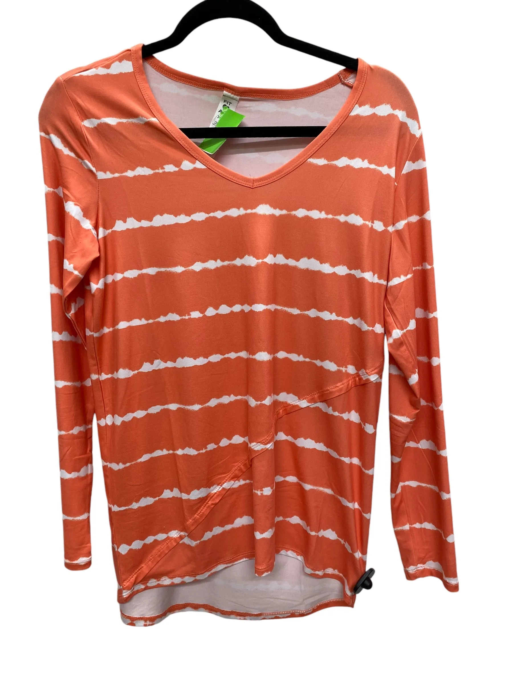 Athletic Top Long Sleeve Crewneck By Clothes Mentor In Orange, Size: Xs