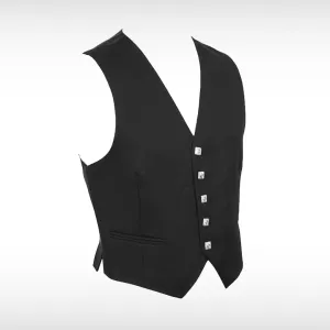 Black Barathea Argyll Waistcoat