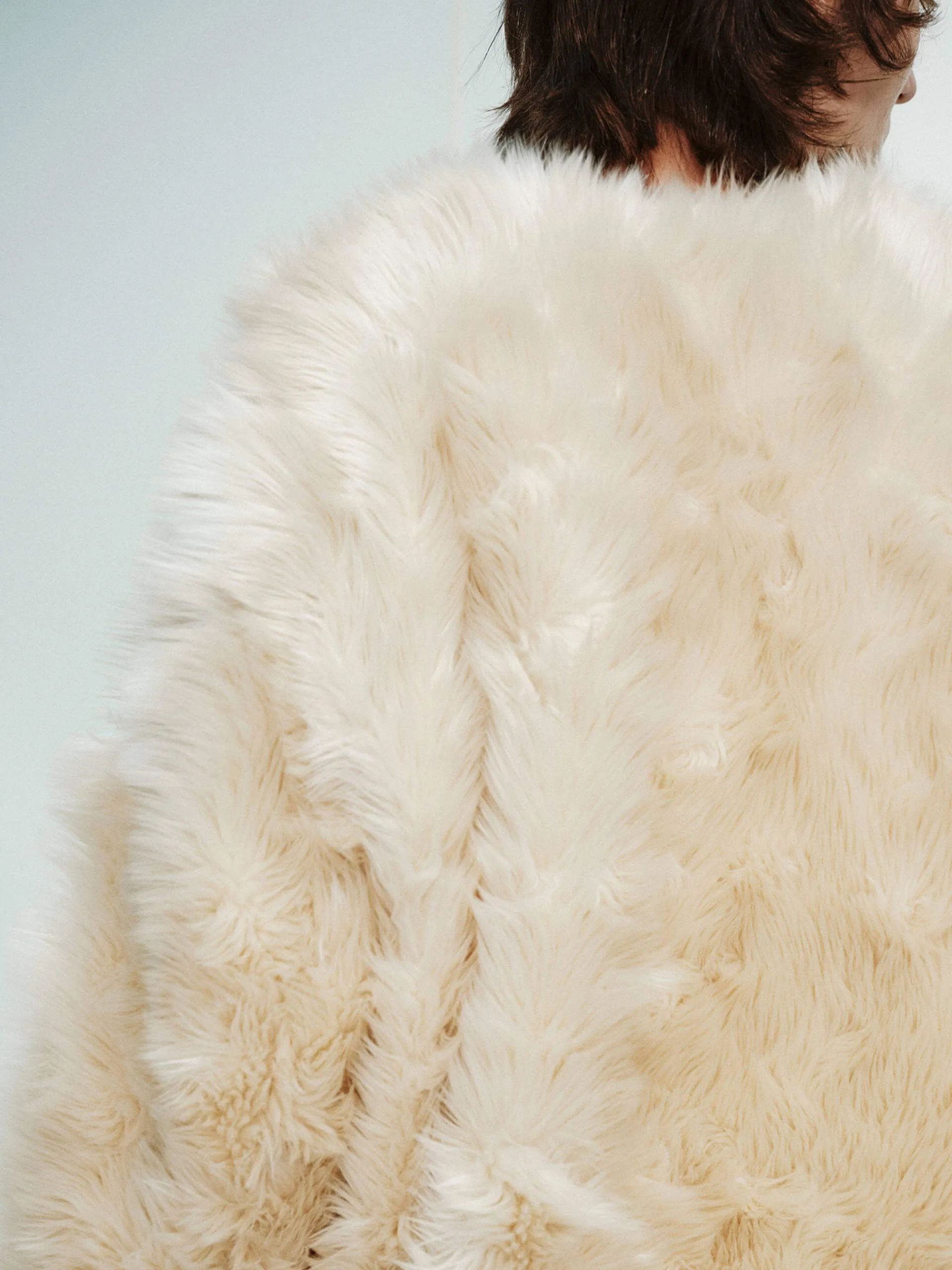 Buckle Faux Fur Coat