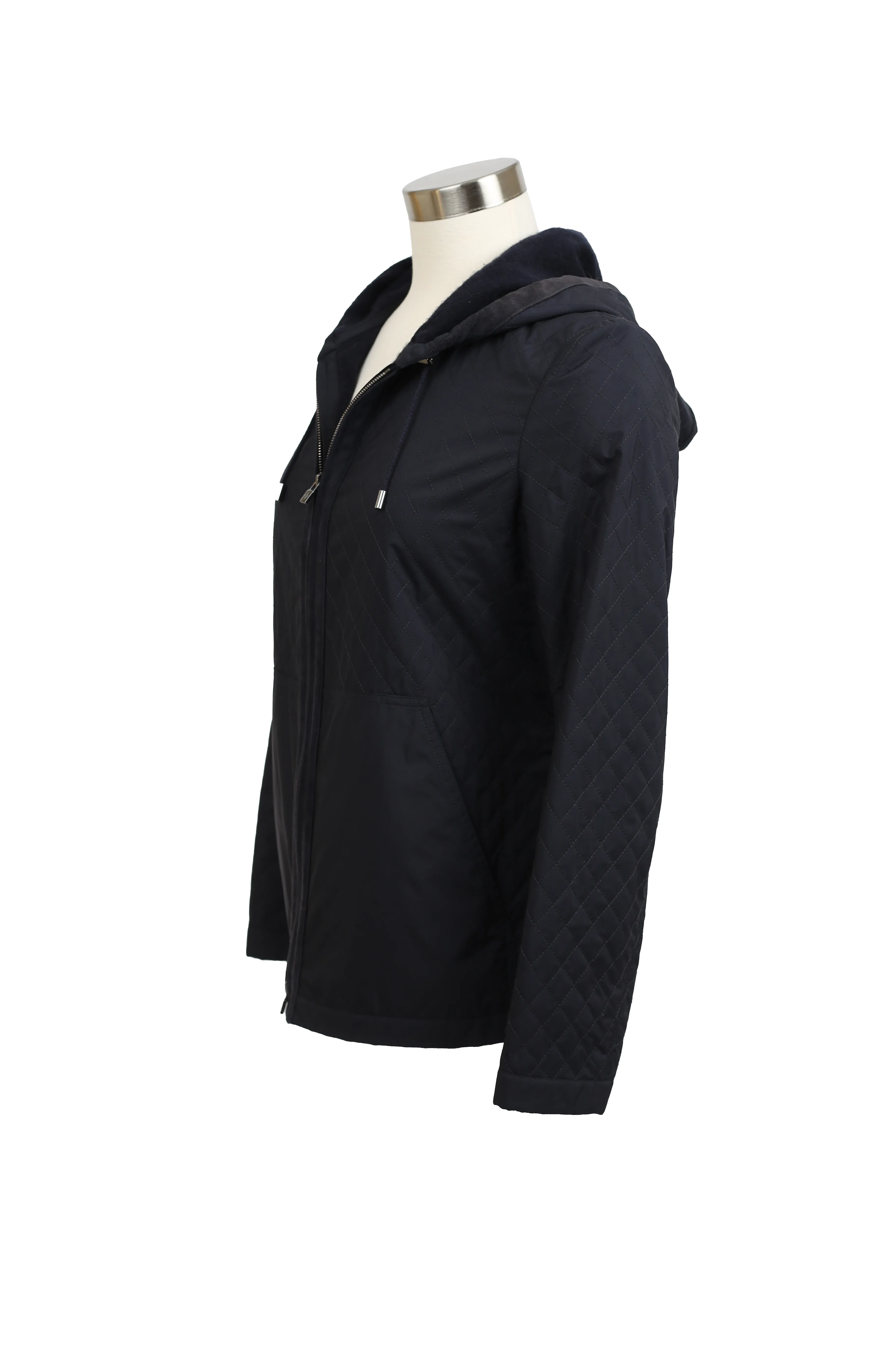 Cashmere Lined Diamond Quilted Jacket