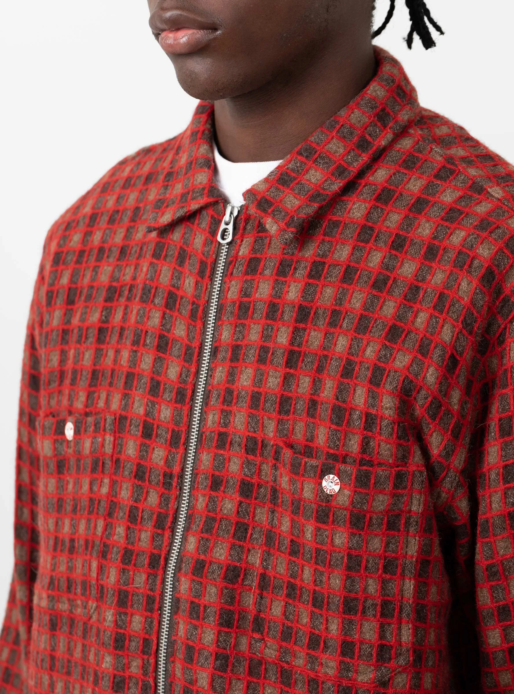 Checkmate Flannel Zip Shirt Brown