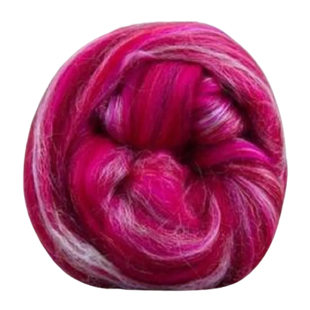 Constellation Range Roving (8 Ounces) | Tonal Blend of 70% Dyed Merino and 30% Fine Tussah Silk, 21 Micron