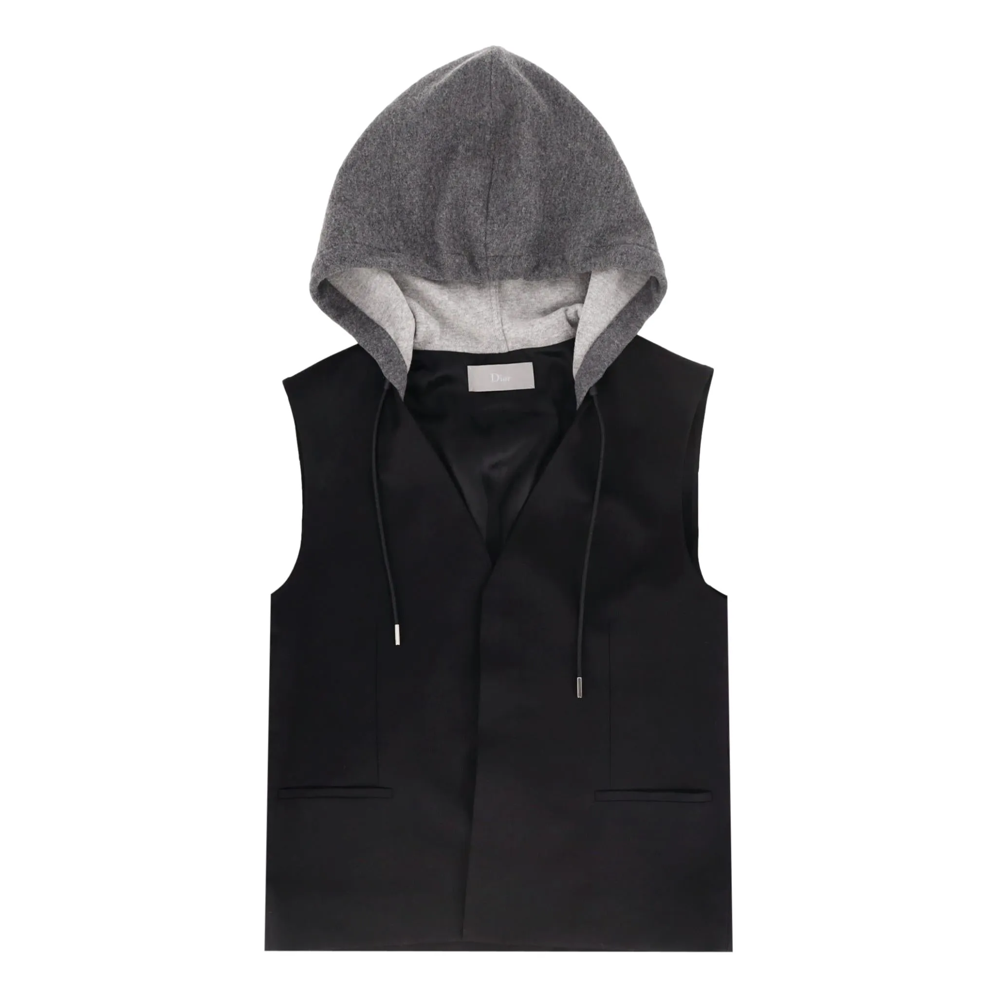 Dior Homme Virgin Wool Hooded Waistcoat. Size 46IT