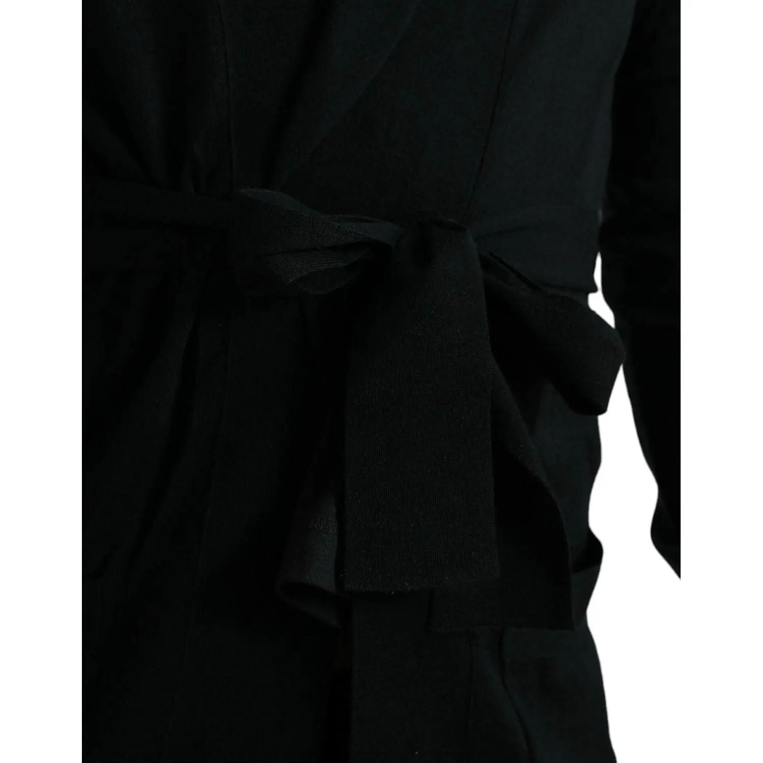 Dolce & Gabbana Elegant Black Cashmere Robe with Waist Belt