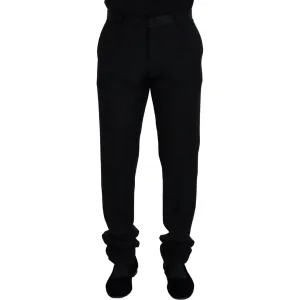 Dolce & Gabbana Elegant Black Virgin Wool Blend Trousers