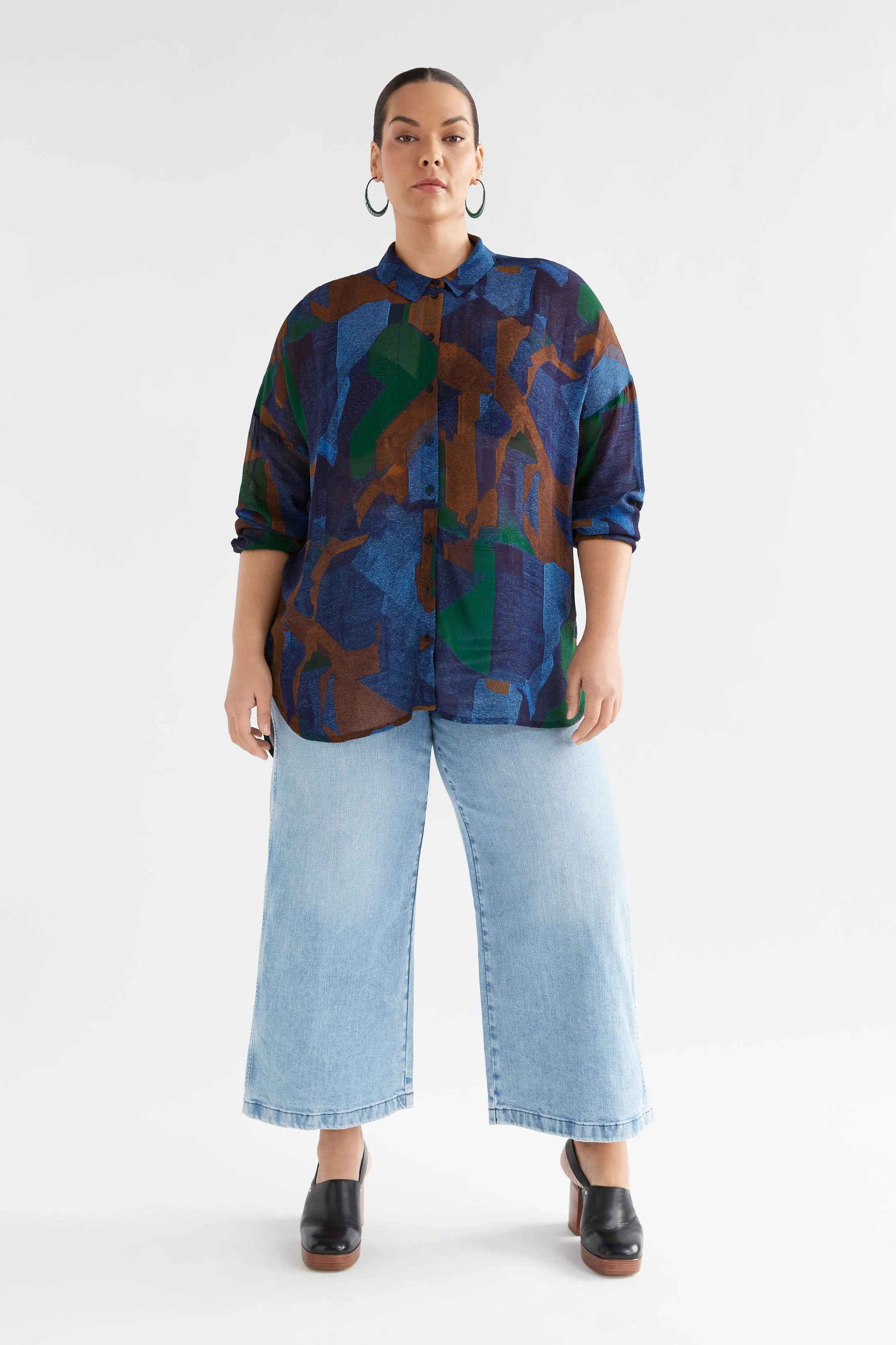 Eir Print Sheer Shirt