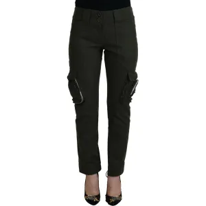 Ermanno Scervino Elegant Tapered Green Wool-Blend Pants