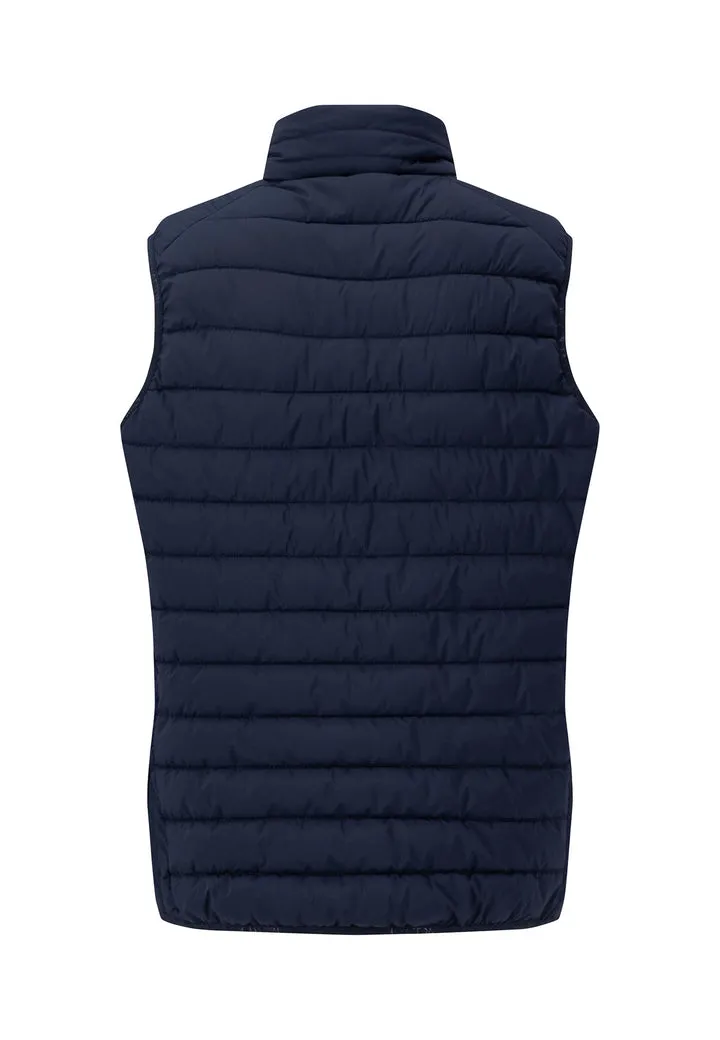 FYNCH HATTON Navy Quilted Gilet