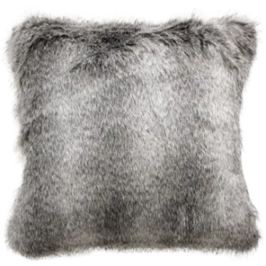 Grey Wolf Faux Fur Cushions