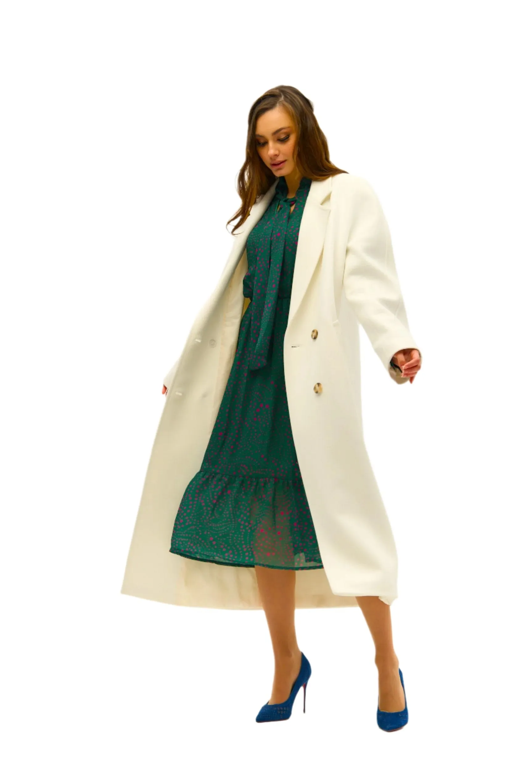 Marchesa Wool Blend Overcoat