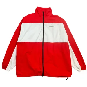 Men's Oversized Two Tone Logo Windbreaker Red Size IT 44 / XS