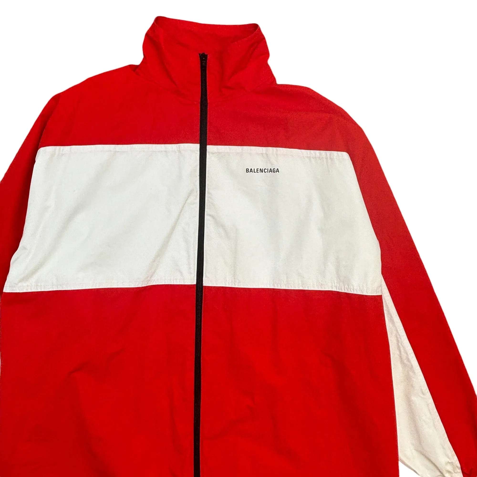 Men's Oversized Two Tone Logo Windbreaker Red Size IT 44 / XS