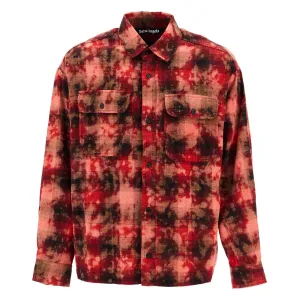 Palm Angels 'flannel shirt with curved logo