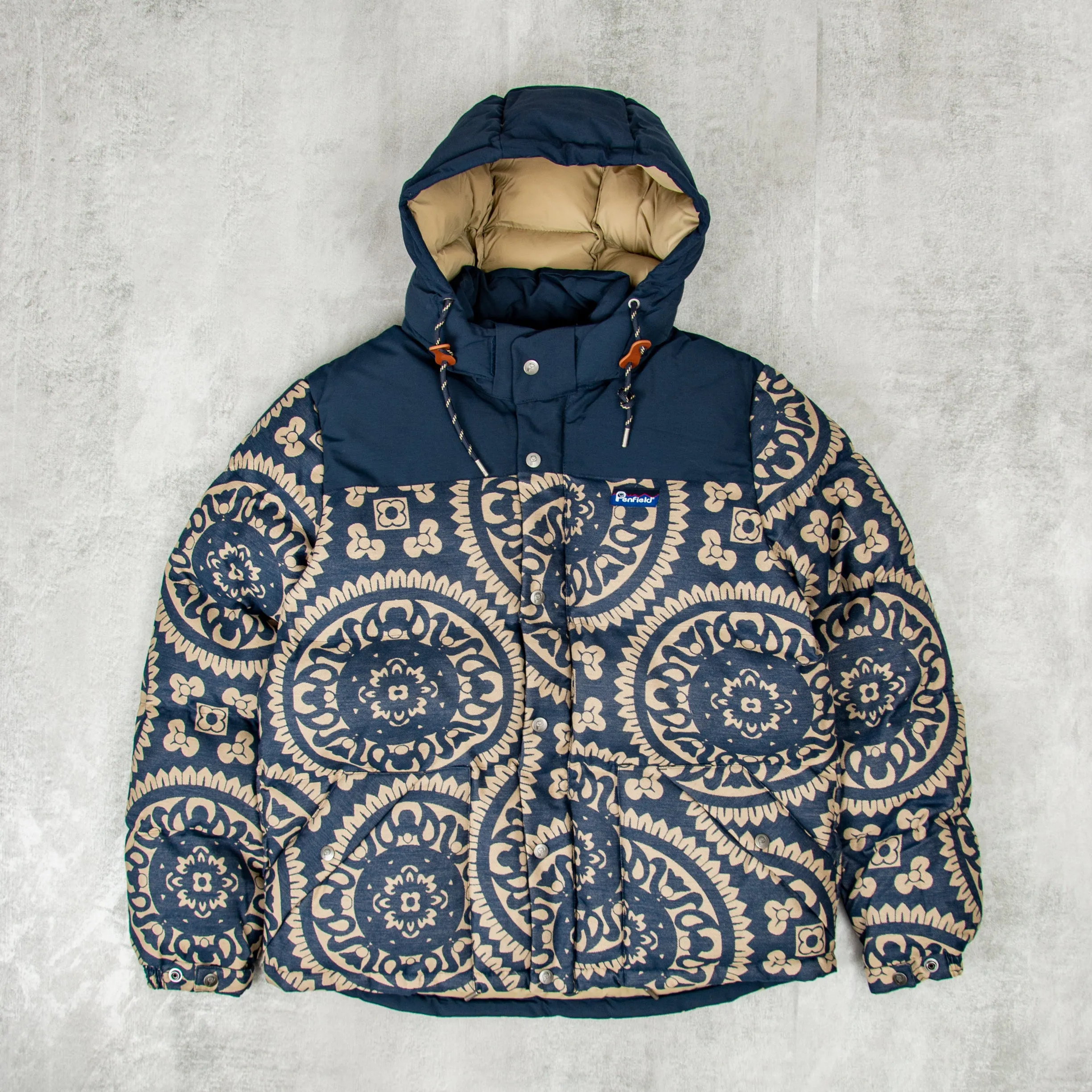 Penfield Jacquard Bowerbridge Quilted Jacket - Navy Blazer