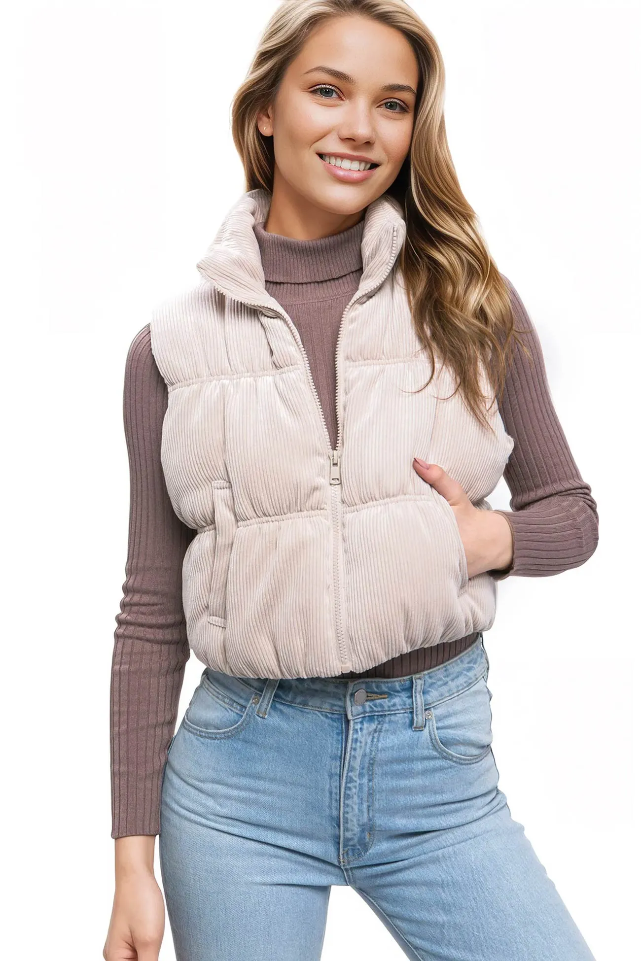 Petite Corduroy Vest