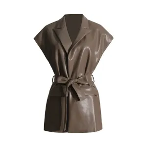 Pre Order:  Peak Lapel Belted Vest