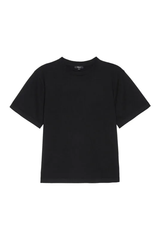 Rails - Cashmere short sleeve top in black