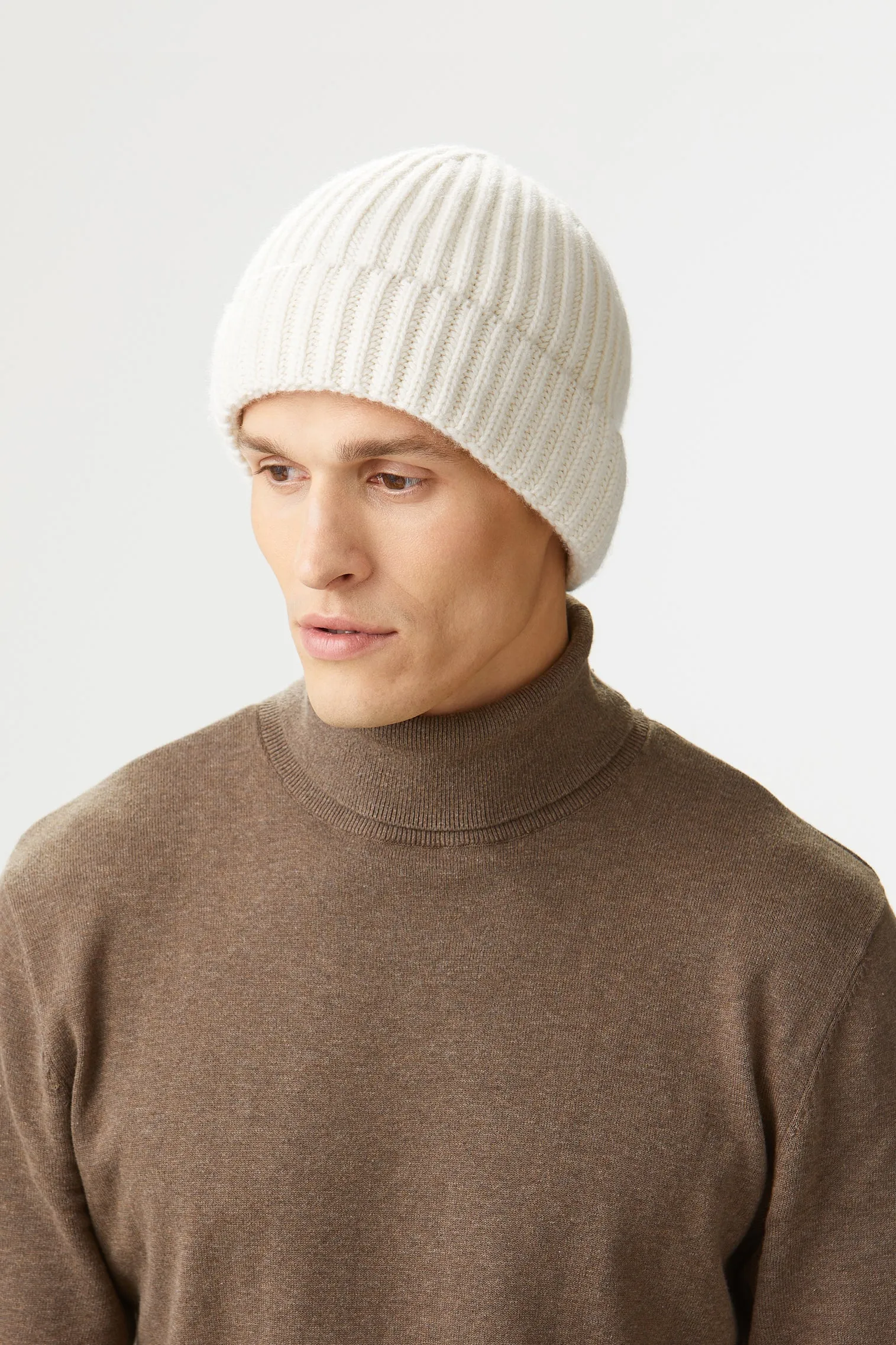 Rannoch Cream Cashmere Beanie