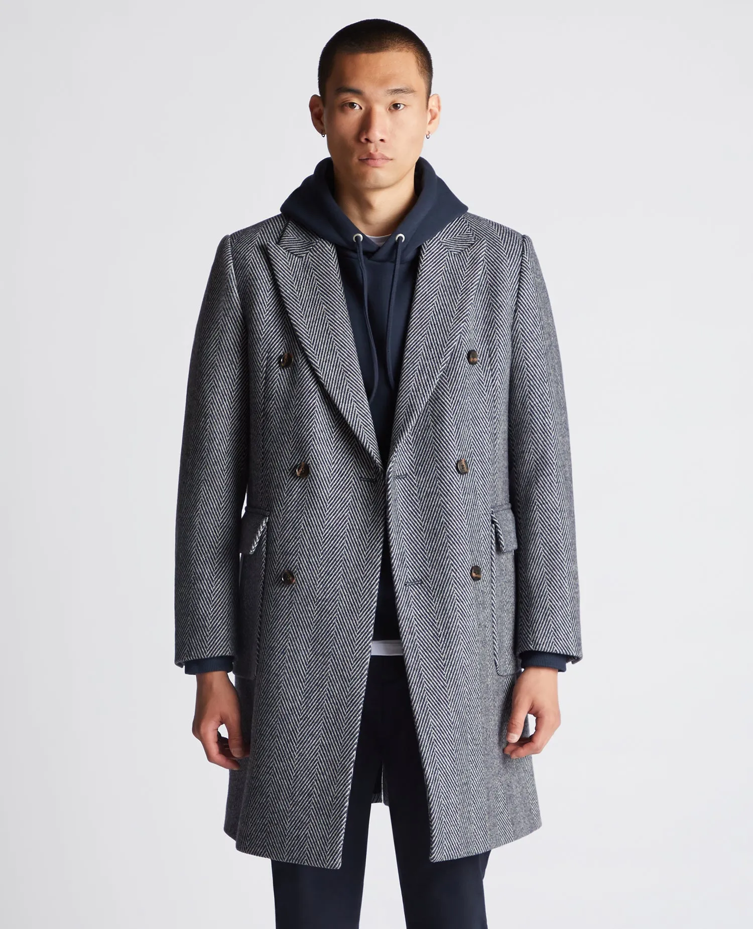 Regular Fit Wool-Mix Tailored Coat