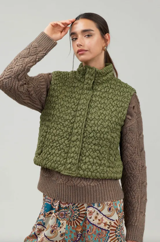 Rosie Quilted Cropped Vest