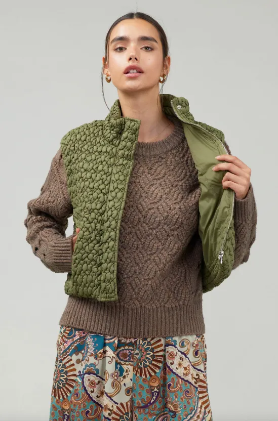 Rosie Quilted Cropped Vest