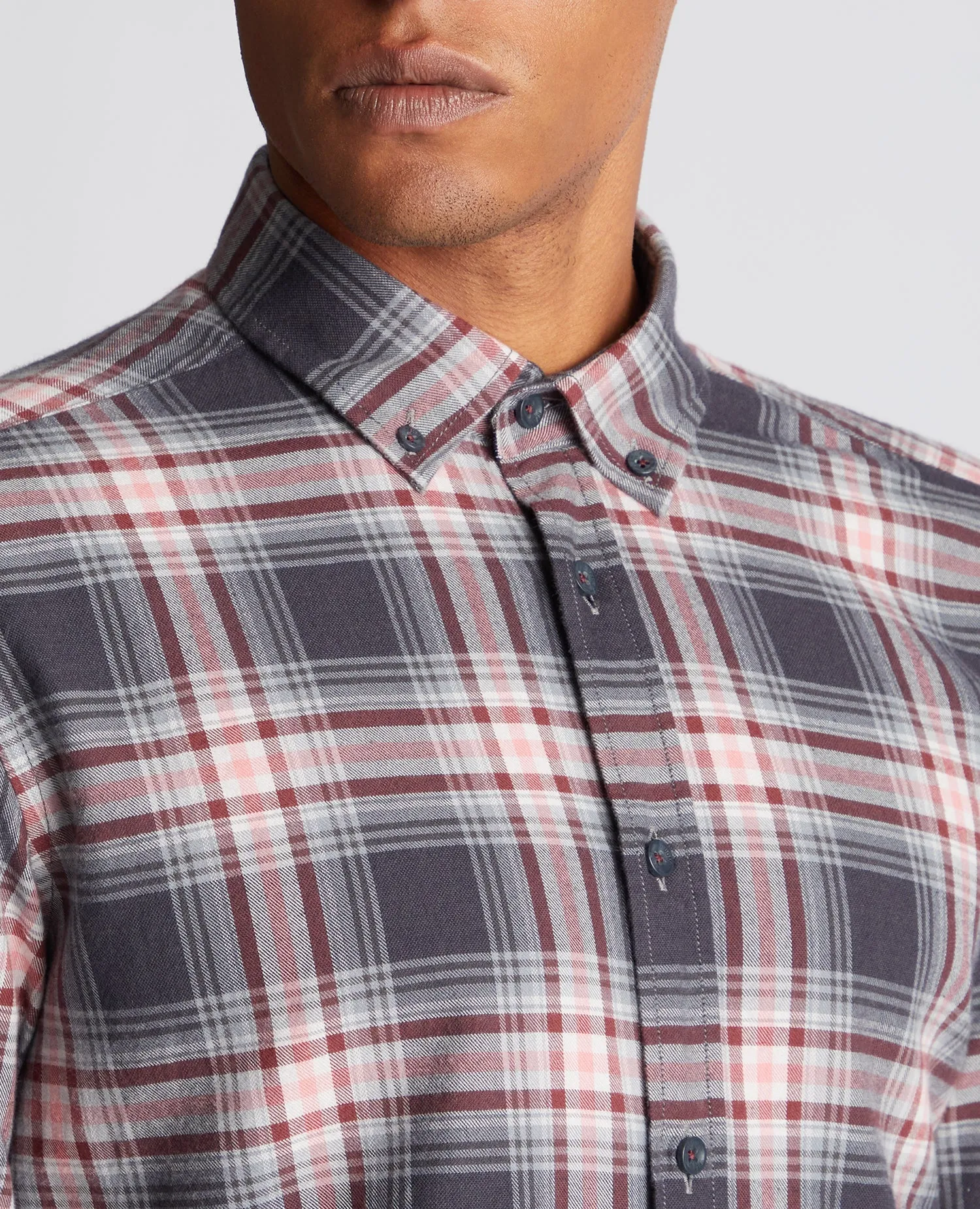 Slim Fit Checked Cotton Shirt