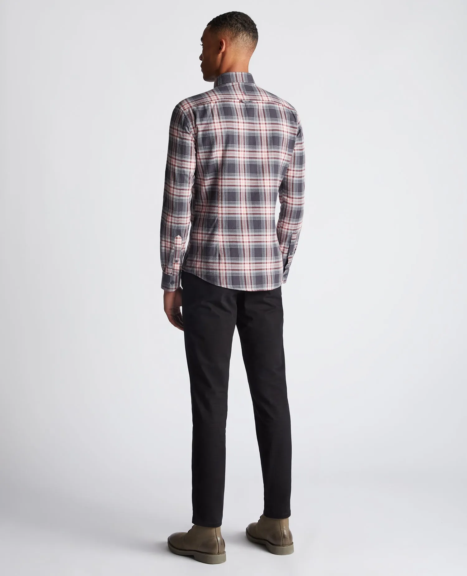 Slim Fit Checked Cotton Shirt