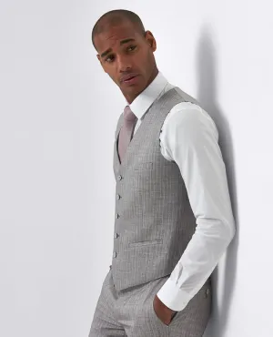 Slim Fit Pinstripe Stretch Waistcoat