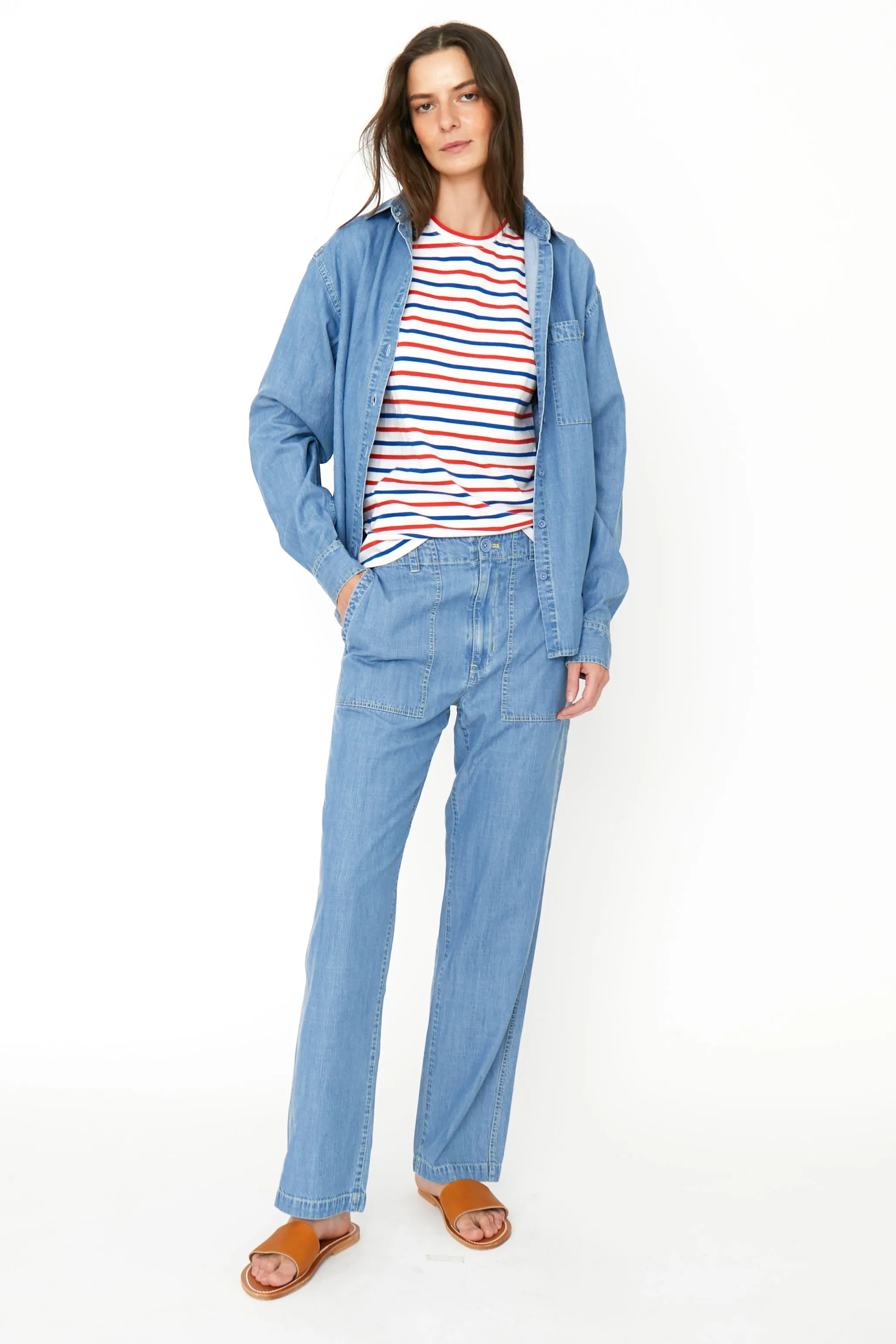 The Chambray City Pants - Light Denim