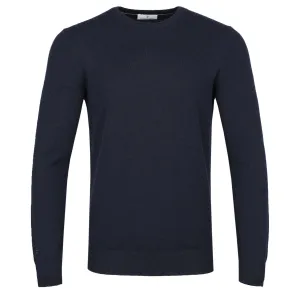 Thomas Maine Crew Neck Cashmere Knitwear in Navy