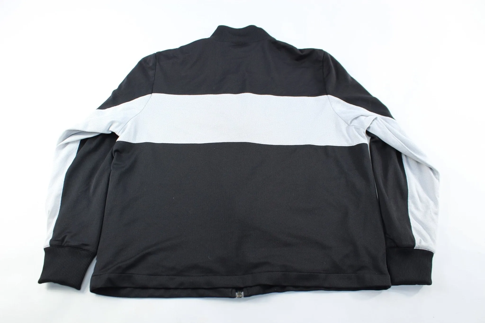 Women's Adidas Embroidered Logo Black & White Striped Jacket