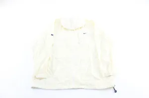 Y2K Nike Embroidered Logo White Hooded Zip Up Jacket